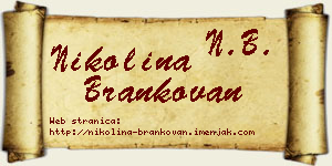 Nikolina Brankovan vizit kartica